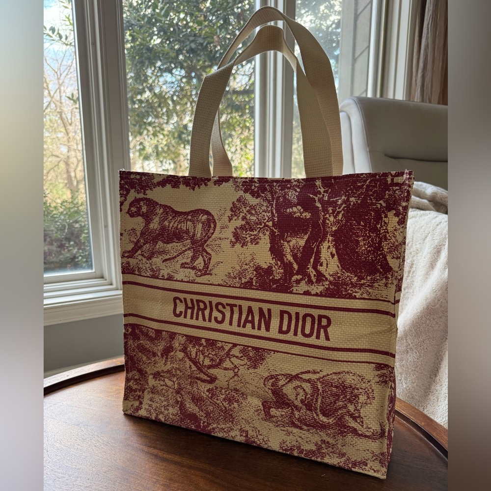 New Christian Dior DIORIVIERA Straw Tote (NWOT)